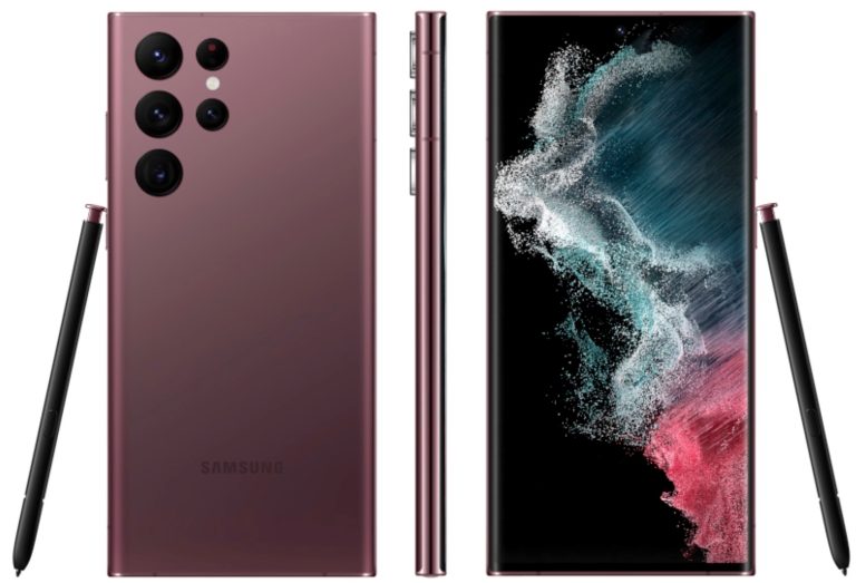 Leak shows purported Galaxy S22 Ultra press render