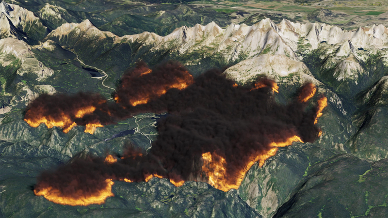 Lockheed Martin is using Omniverse to simulate wildfires.