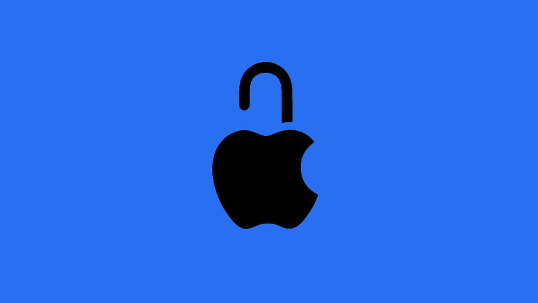 Apple logo designed to look like a padlock