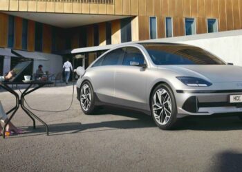 Hyundai’s electric Ioniq 6 streamliner has space to work away from home