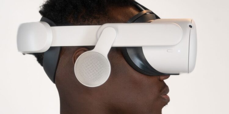 Logitech’s Chorus open-back headphones slide onto the Quest 2