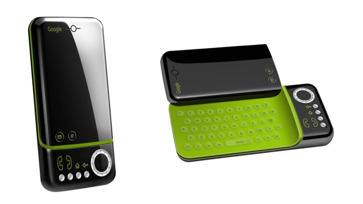 A render of the Android Sooner phone that was cancelled by Android.