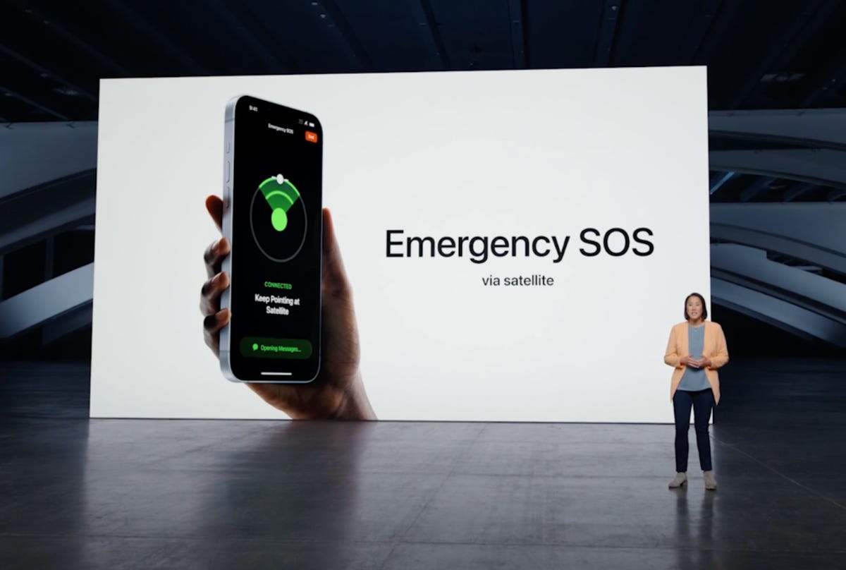 A screen showing an iPhone with the Emergency SOS feature