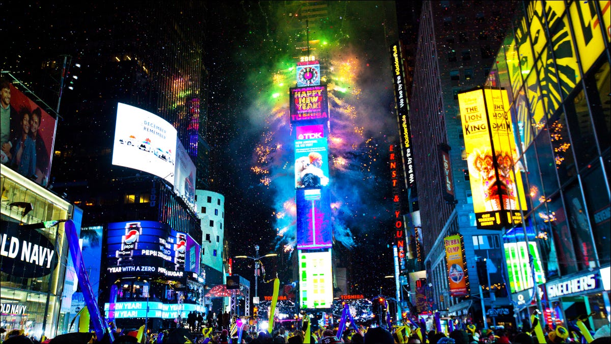 New Years celebration at Times Square in New York City.