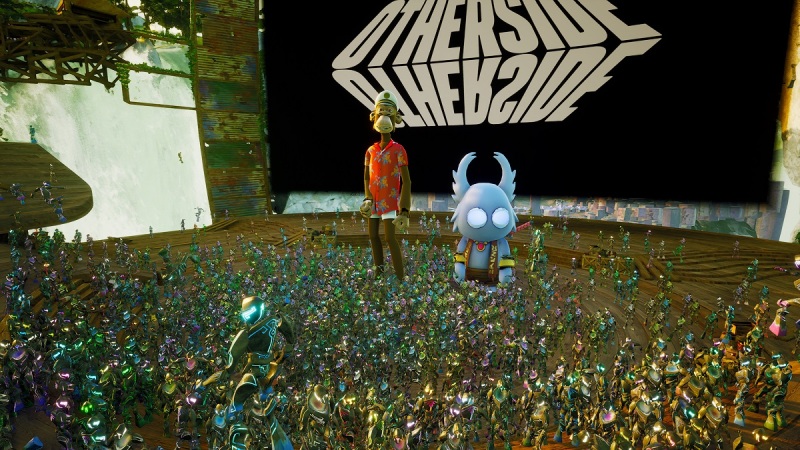 Yuga Labs had a real-time demo of 4,500 players with 3D audio and full physics.