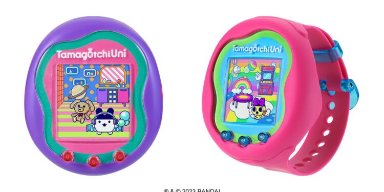 The Tamagotchi Uni device features the ‘metaverse of the Tamagotchi world’