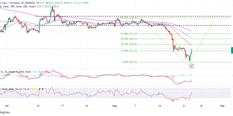 BNB Price Taps V-Shaped Pattern Amid Potential Climb To $230