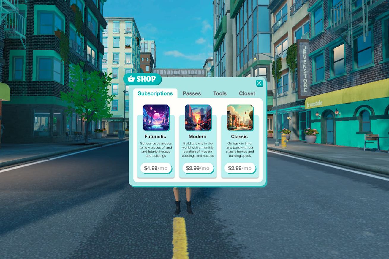 A screenshot of what subscriptions might look like in a Roblox experience.